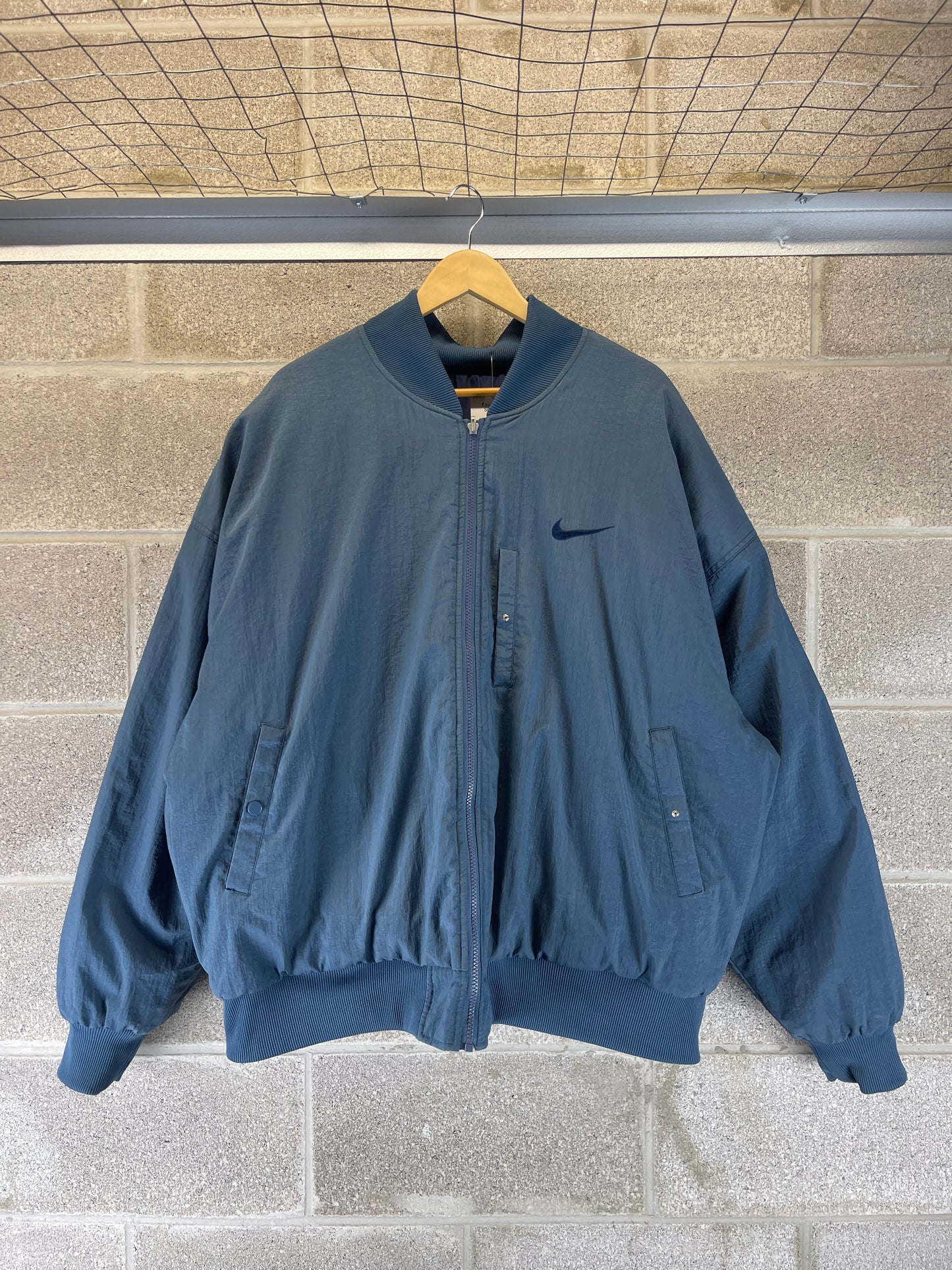 1990s REVERSIBLE Nike Quilted Blue Jacket