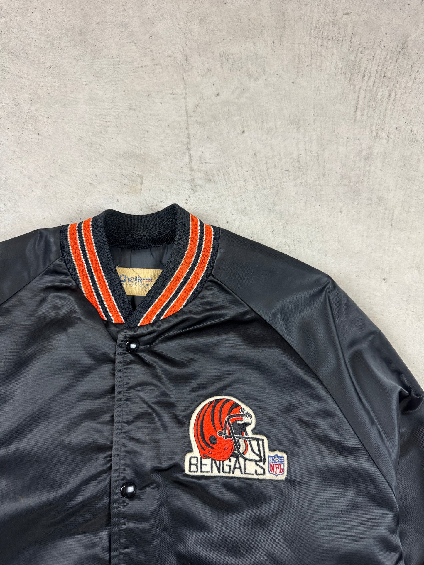 1990’s Bengals Chalk Line Bomber Jacket
