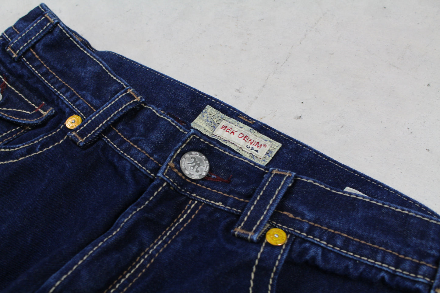 Y2K MEK Embroidered Demin