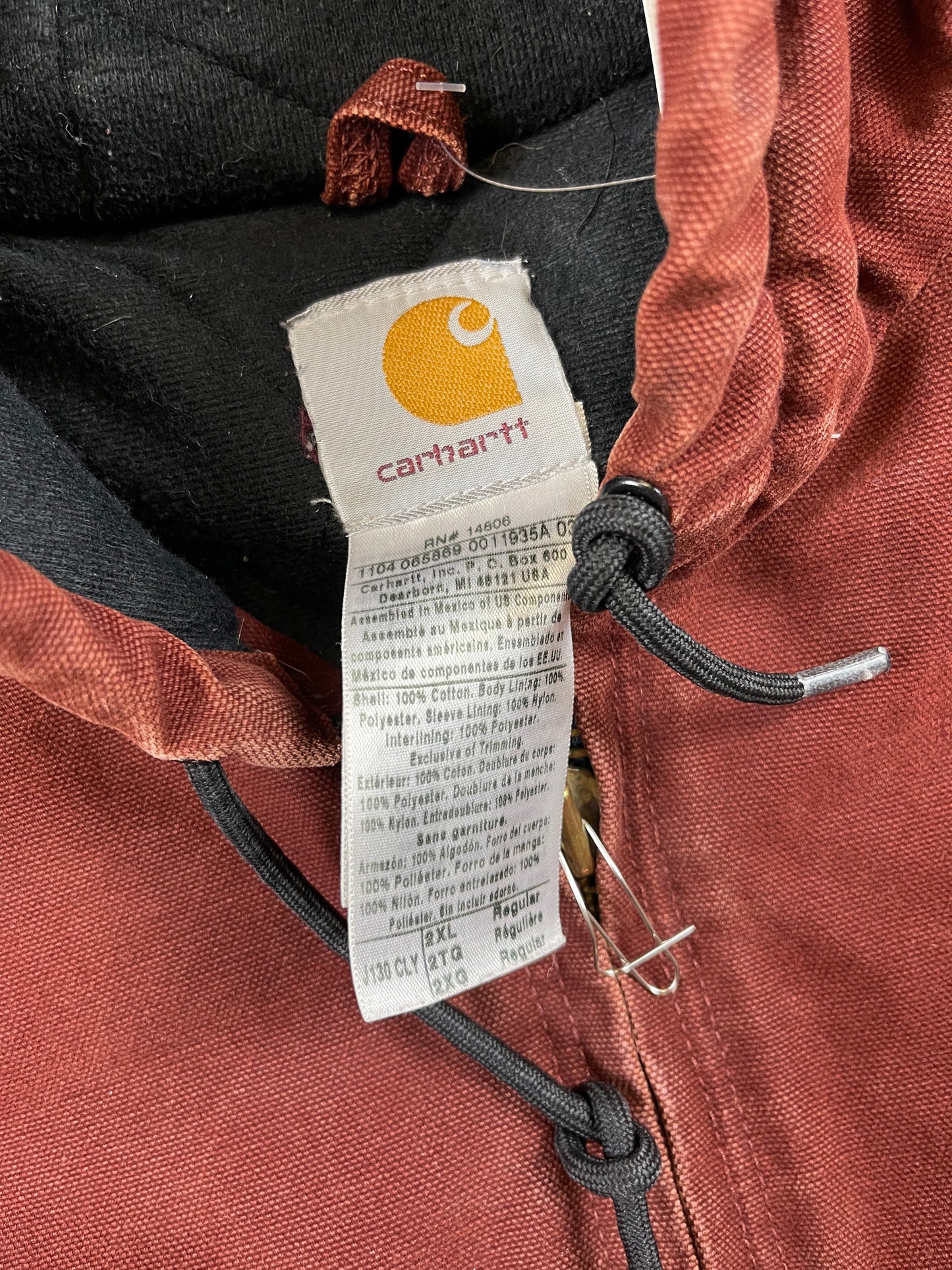 Carhartt Burgundy Hooded Jacket