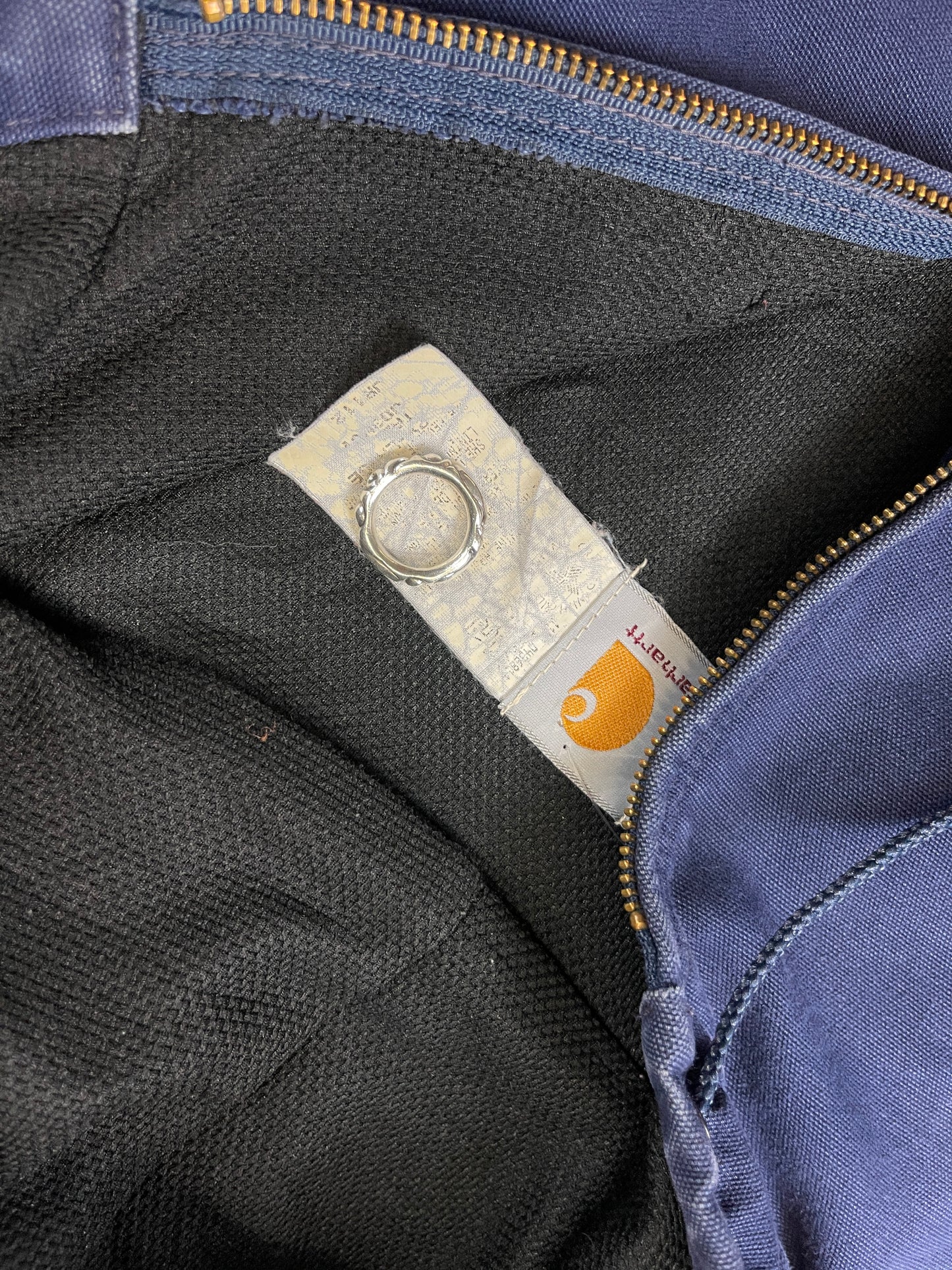 Carhartt Navy Waffle-Lined Hooded Jacket