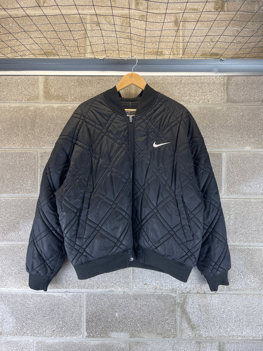 1990s REVERSIBLE Nike Quilted Black Jacket