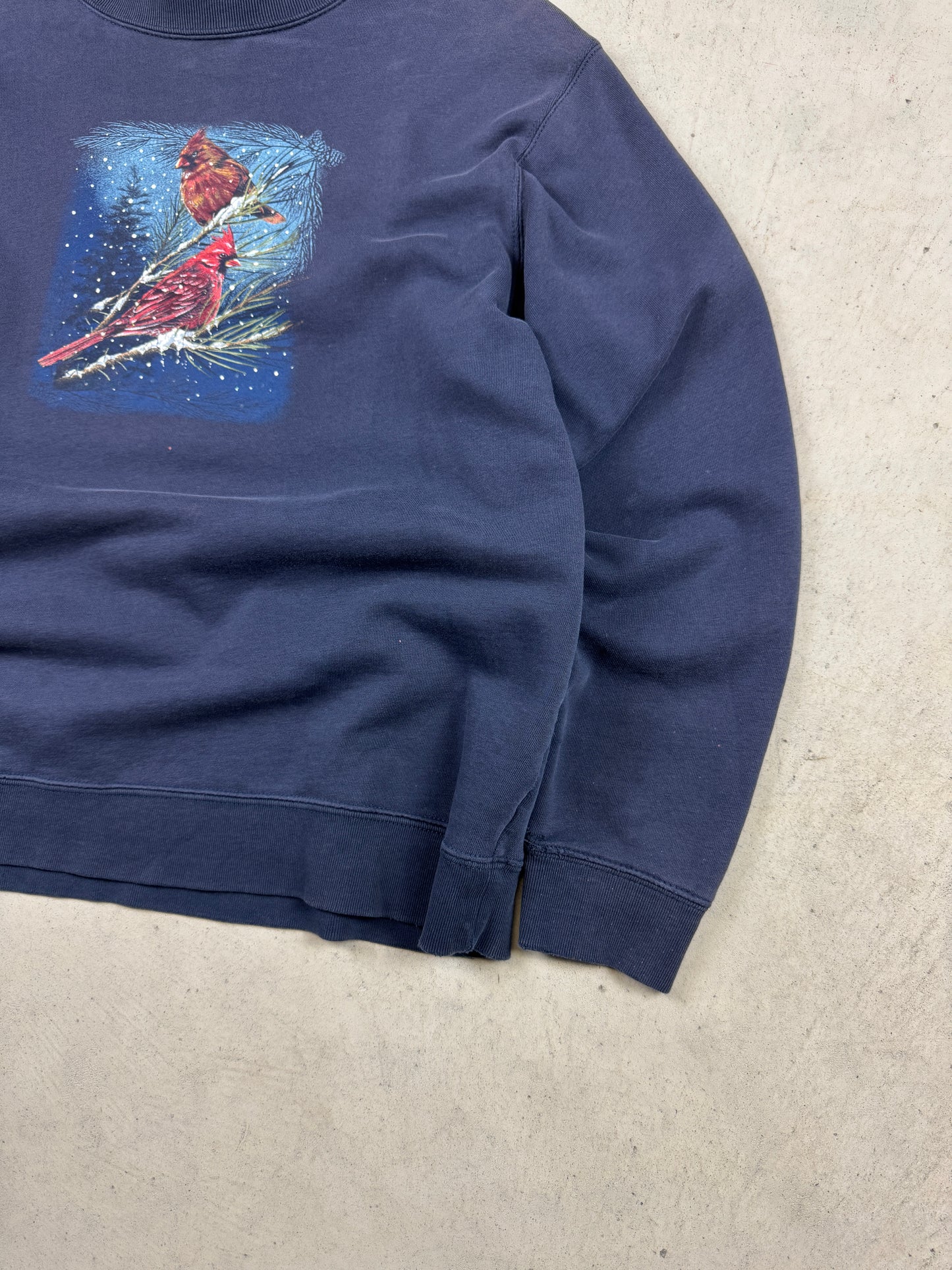 1990s Navy Snowy Birds Crewneck