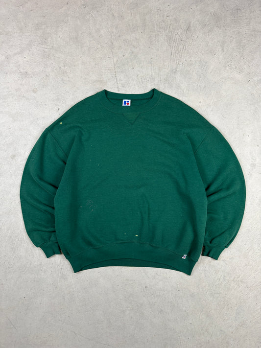 1990s Russell Athletic Green Crewneck