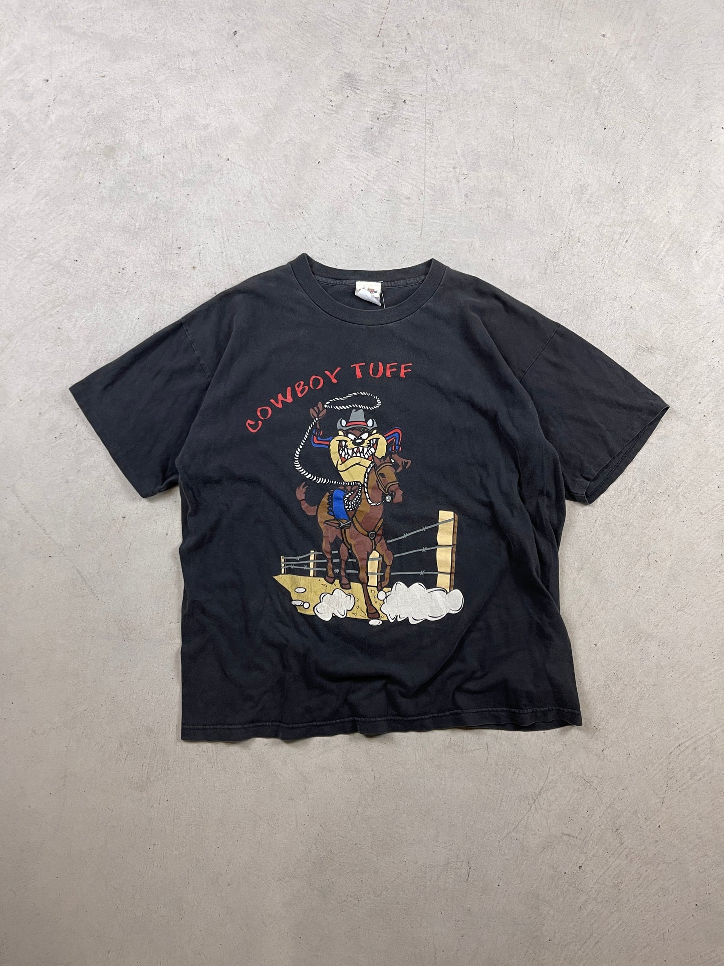 1990s Taz Cowboy Black Tee