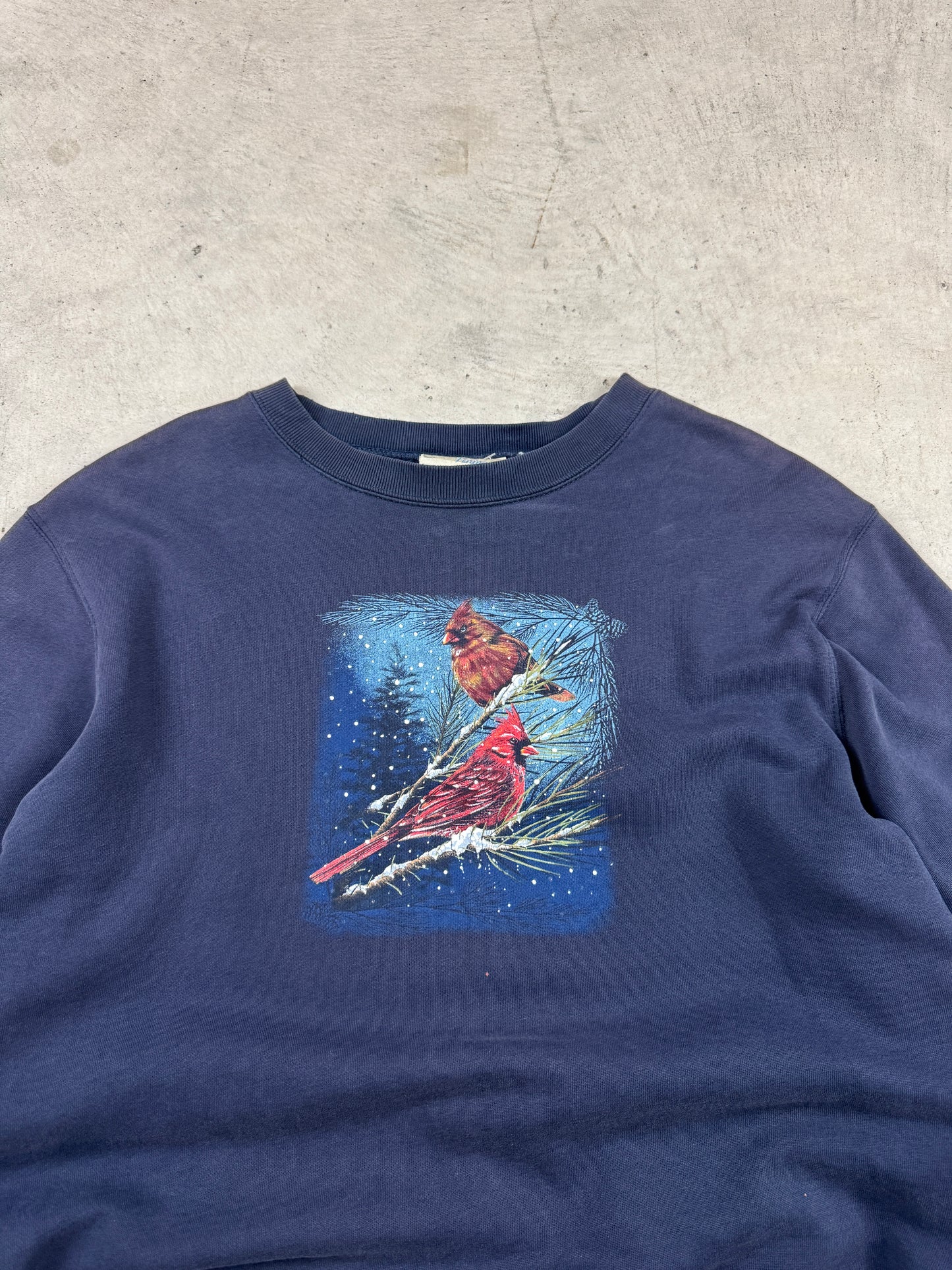 1990s Navy Snowy Birds Crewneck