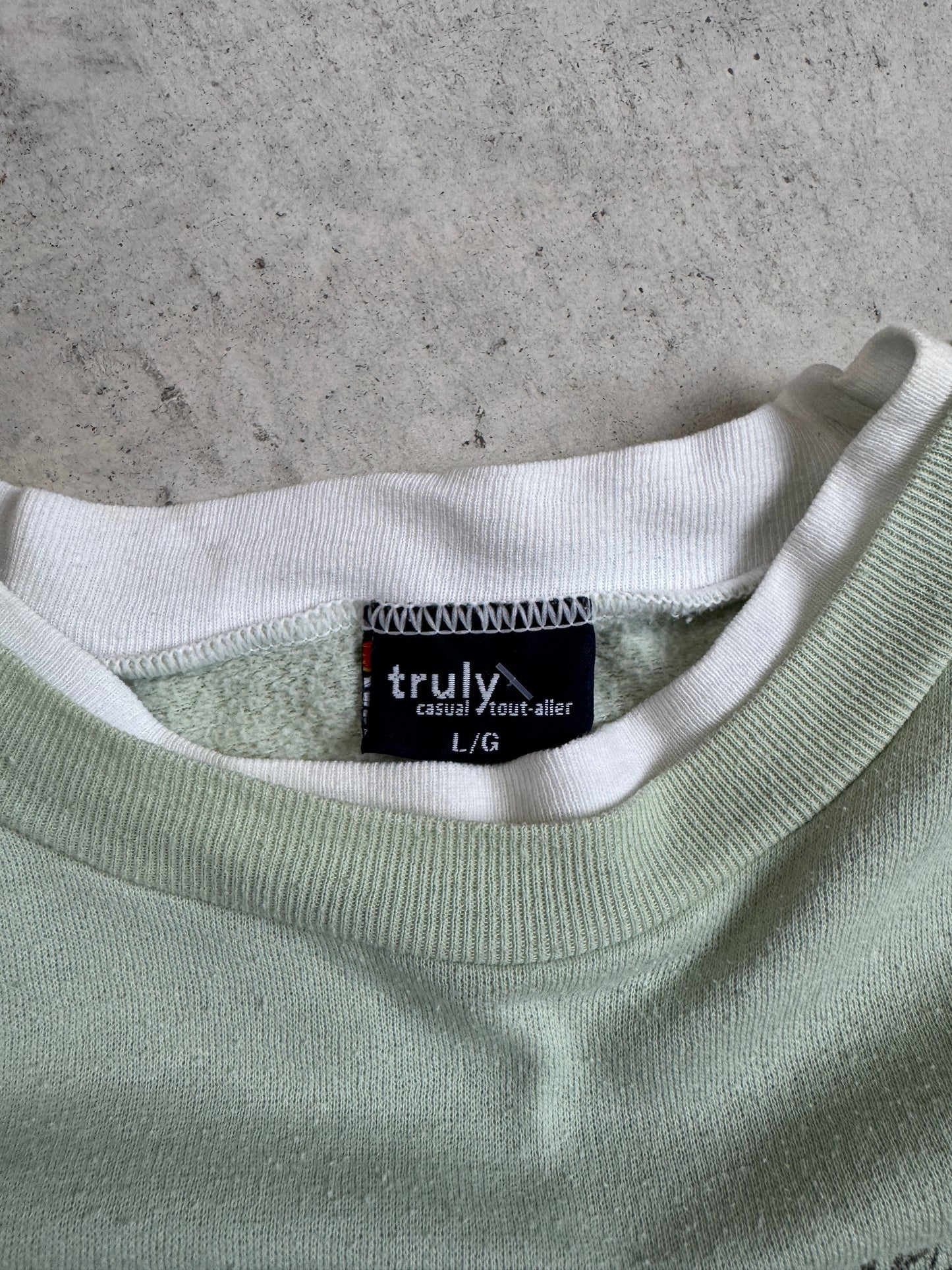 1990s Light Green Bird Crewneck