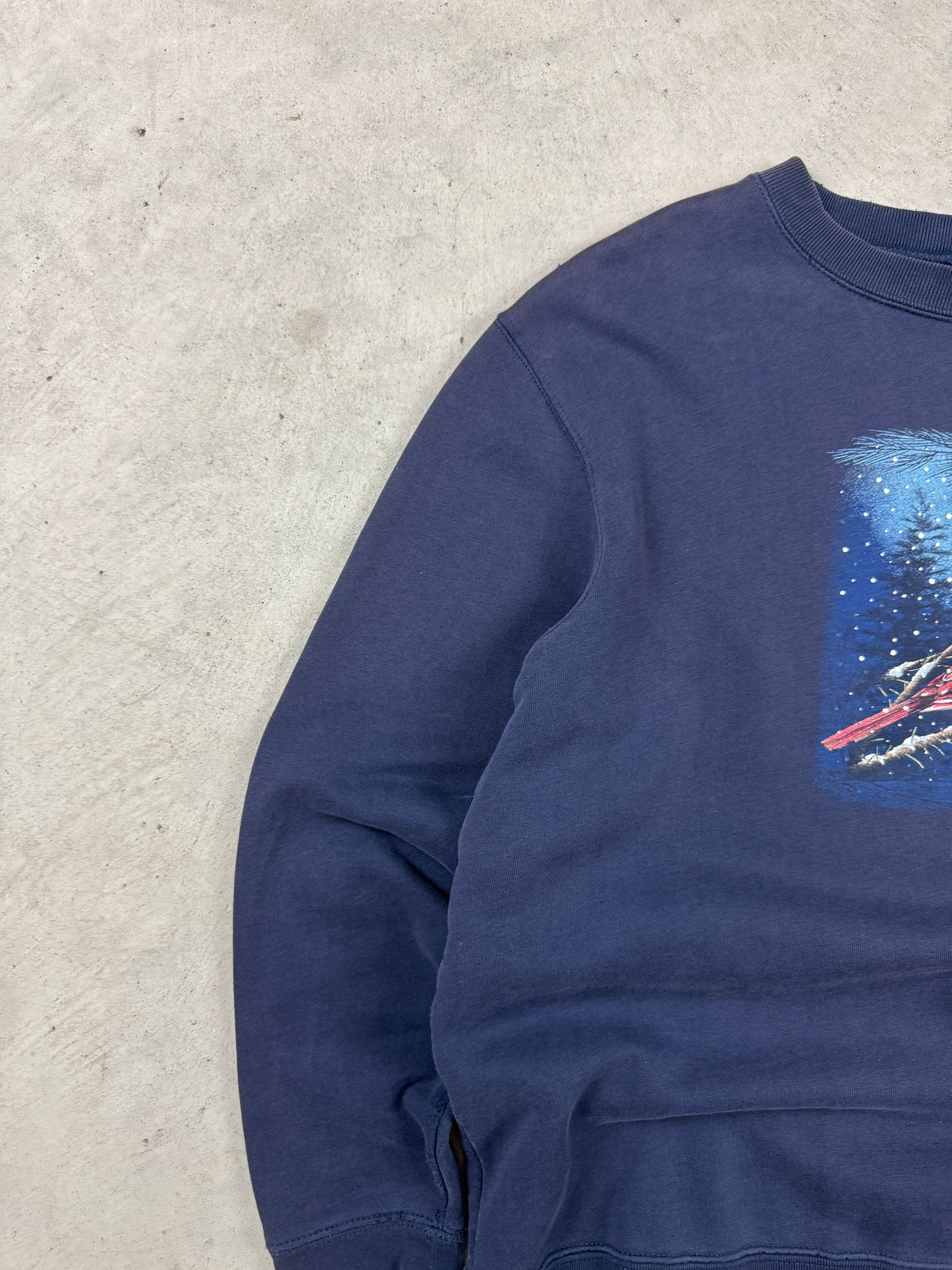 1990s Navy Snowy Birds Crewneck