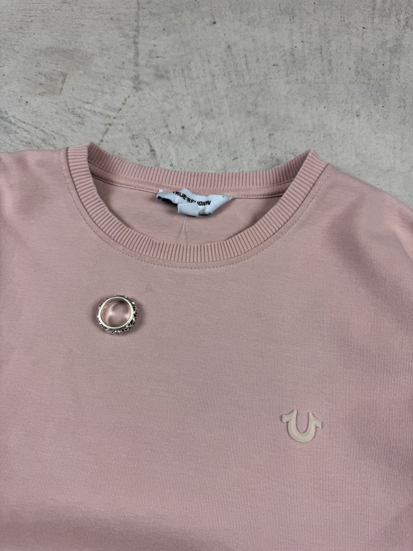 True Religion Womens Pink Crewneck