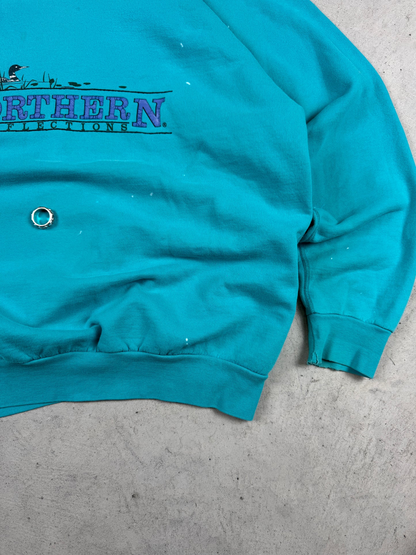 1990s Northern Reflection Teal Duck Crewneck