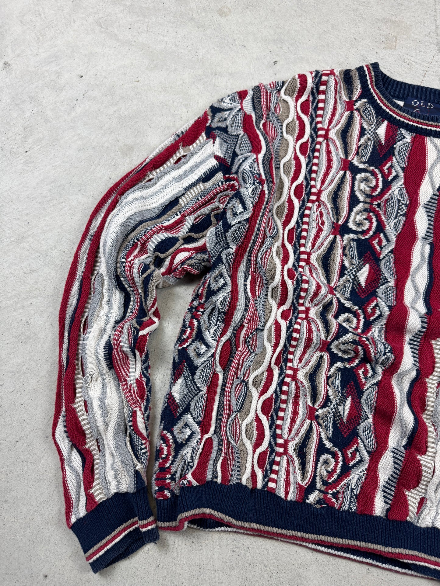 1990’s Coogi-Style ‘Old Glory’ 3D Knit