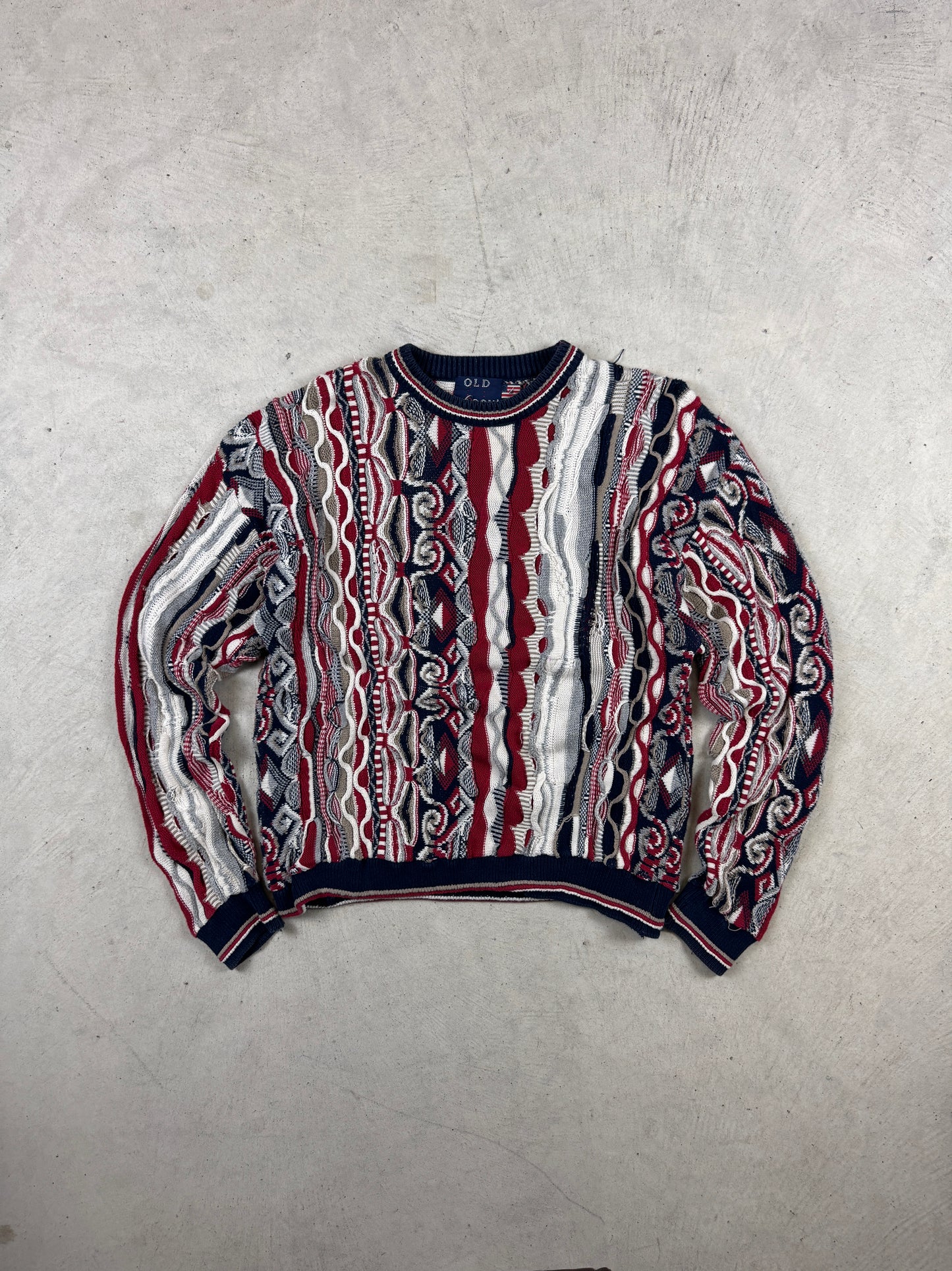 1990’s Coogi-Style ‘Old Glory’ 3D Knit