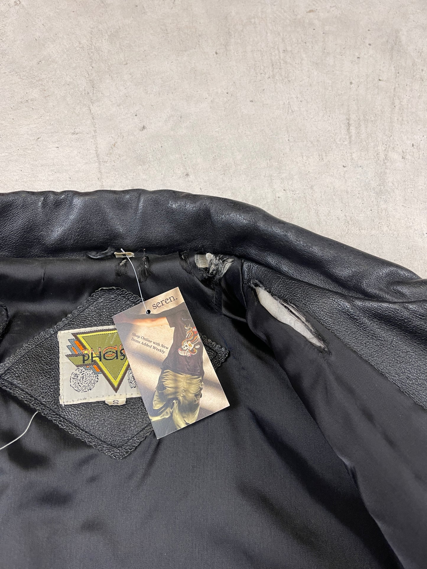 1990s Phase 2 Flag Leather Jacket