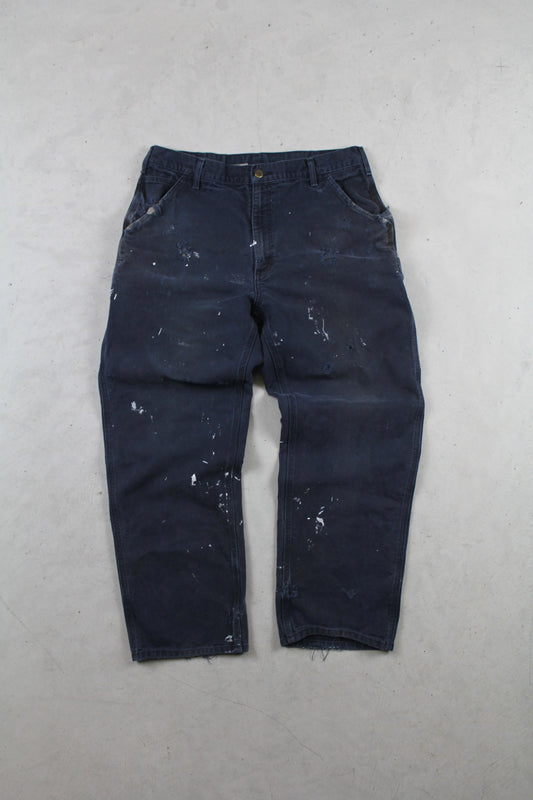 Navy Painted Carhartt Work Pants