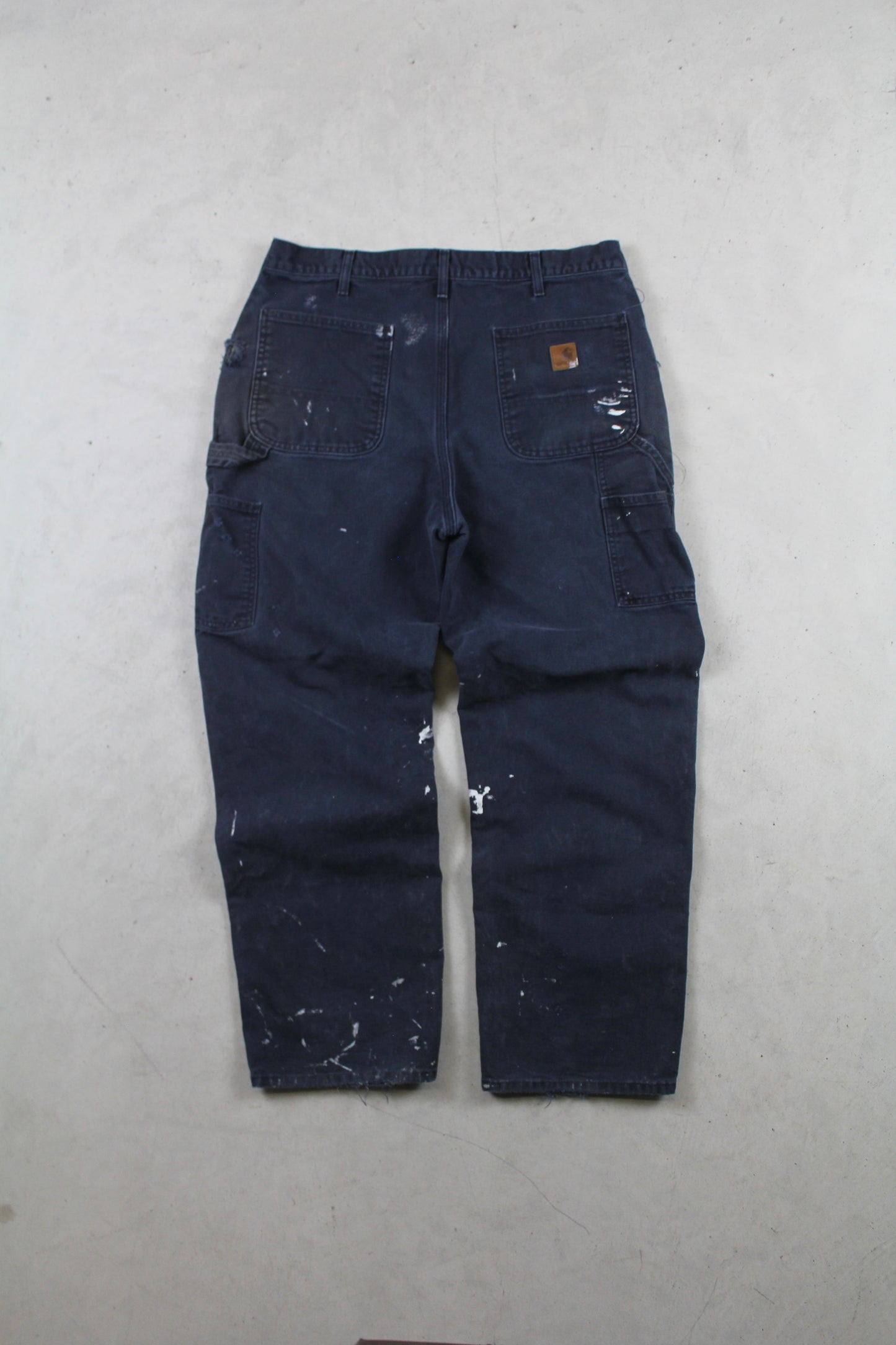 Navy Painted Carhartt Work Pants