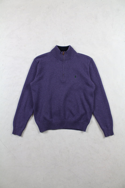 Polo Knit Quarter-Zip Sweater