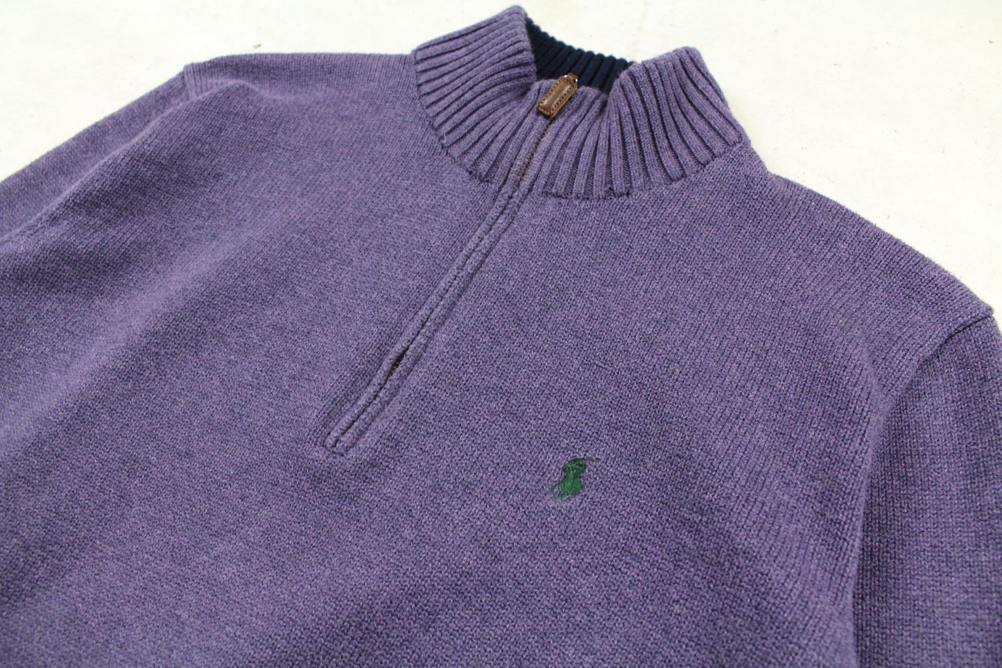 Polo Knit Quarter-Zip Sweater