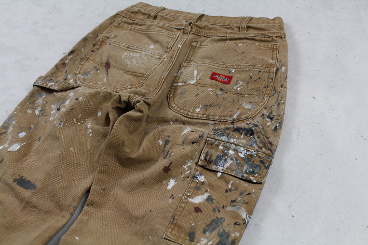 Paint Splattered Dickies Double Knees