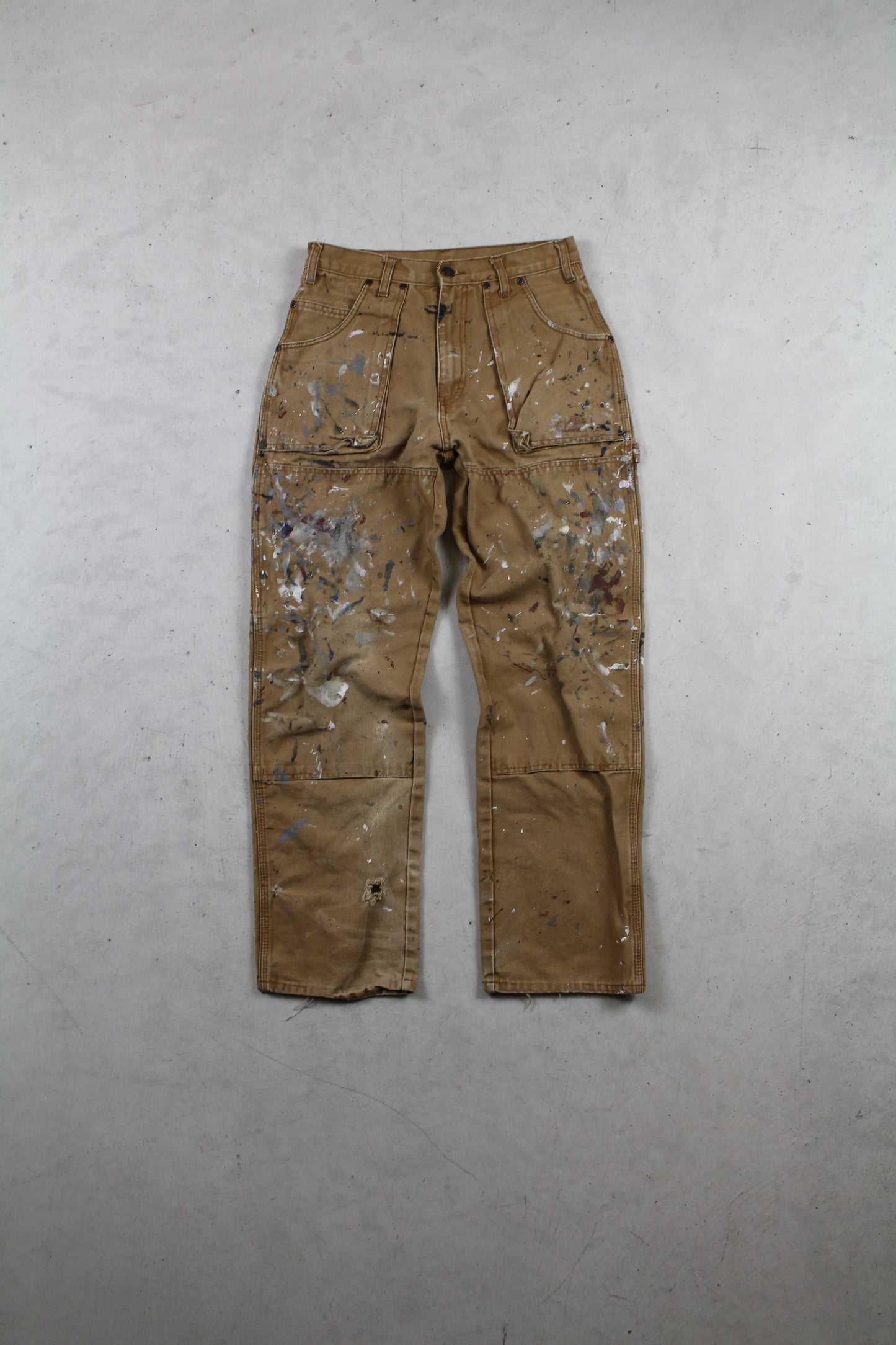 Paint Splattered Dickies Double Knees