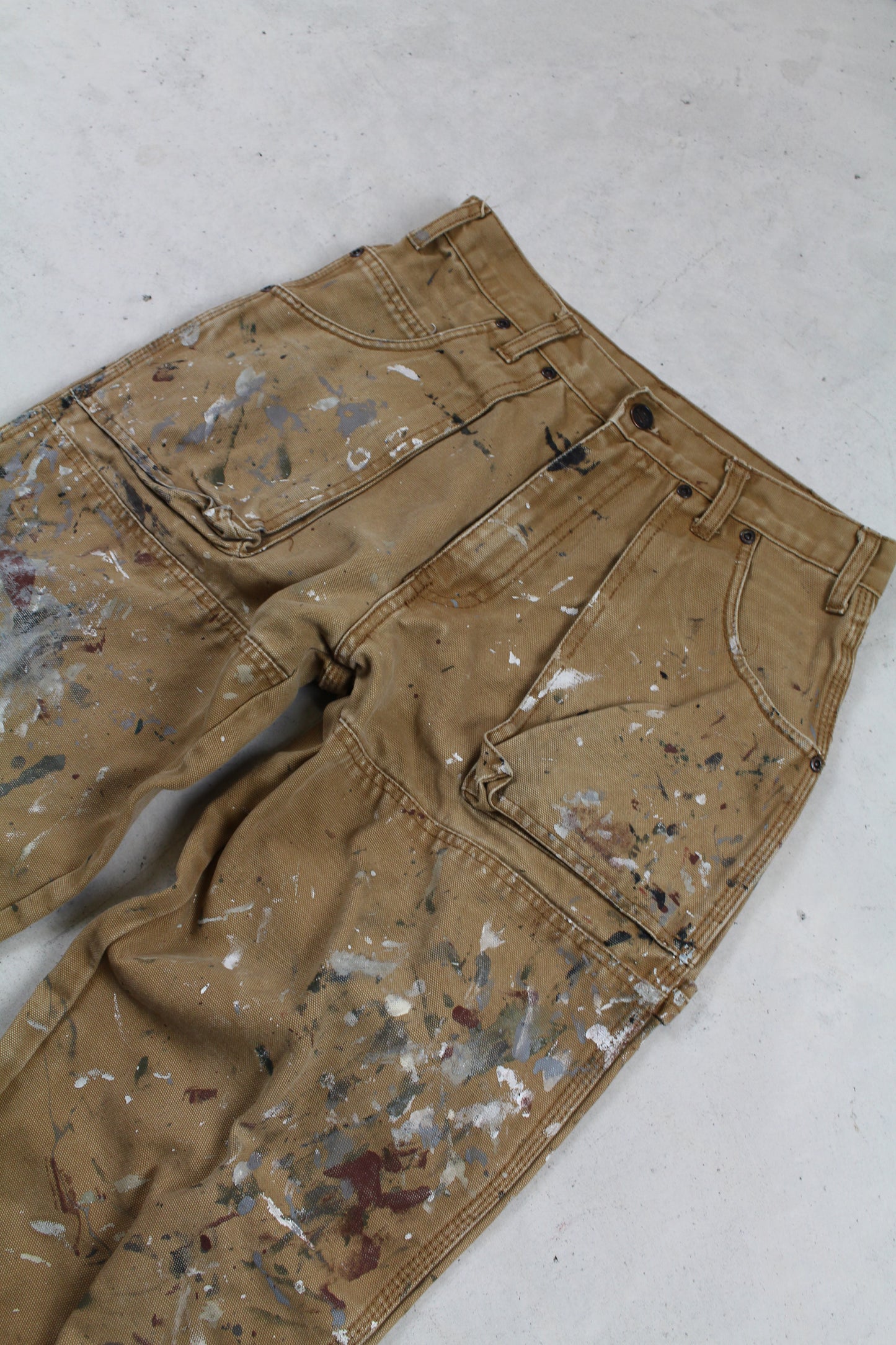 Paint Splattered Dickies Double Knees