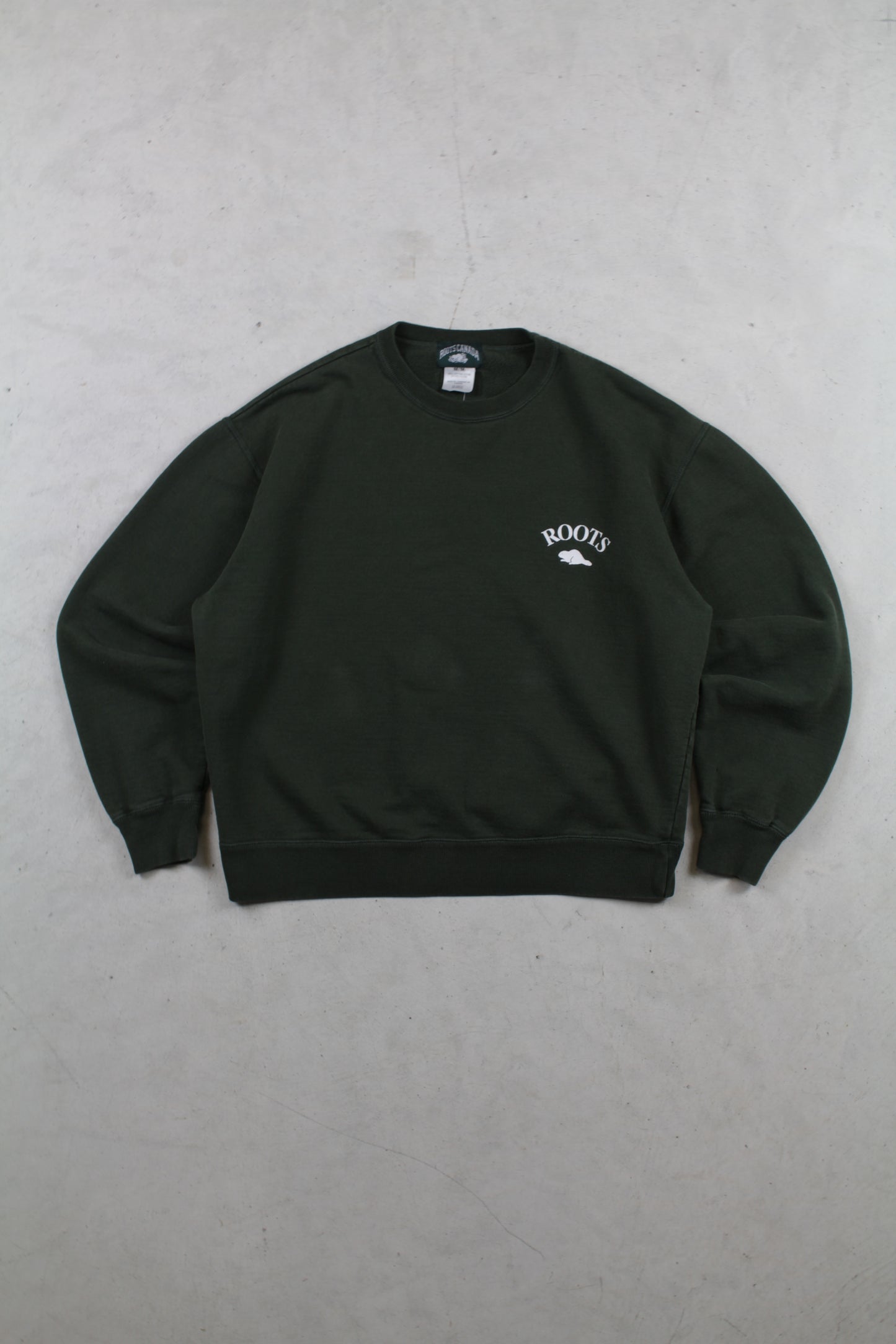 1990s Roots Green Crewneck