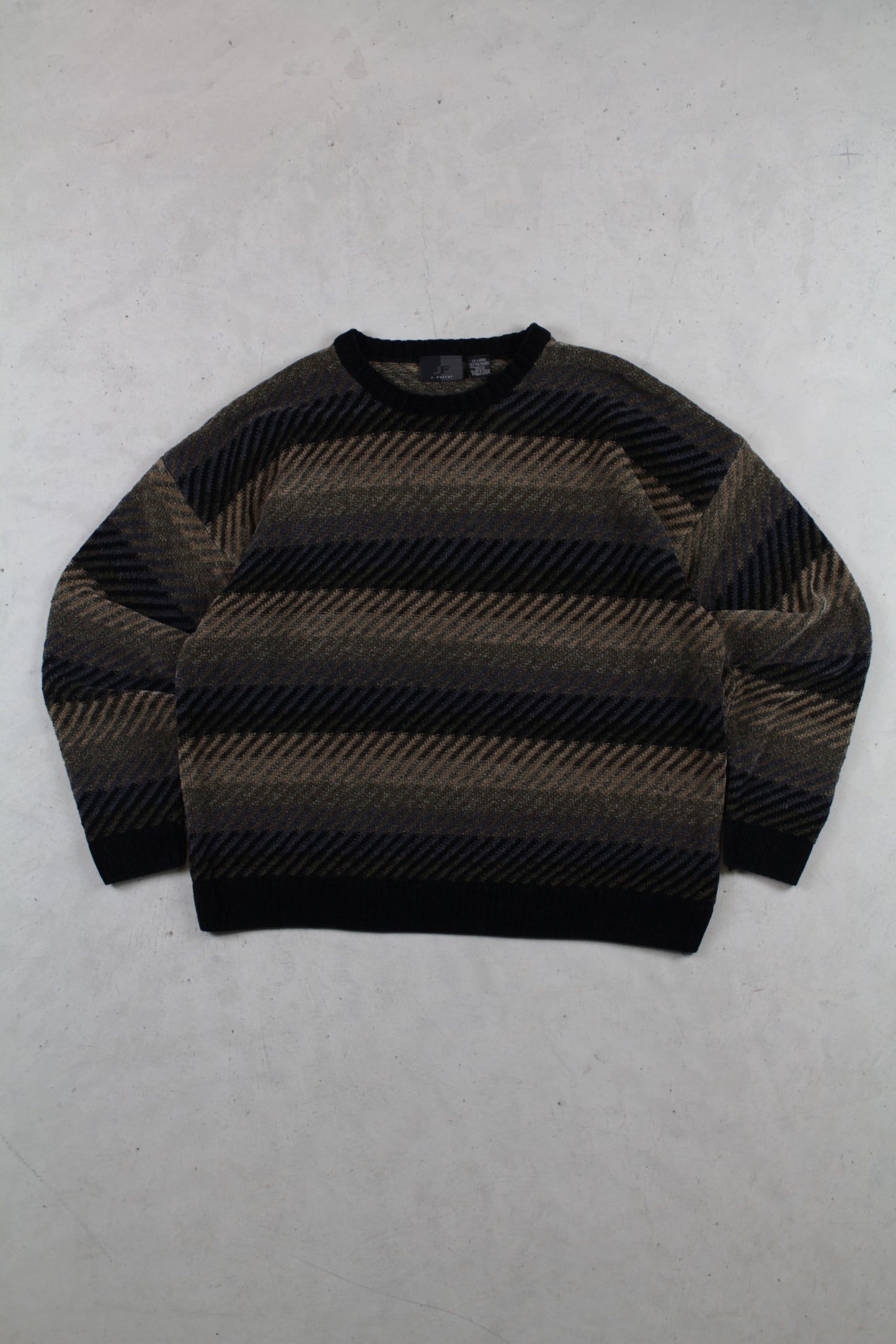 Vintage J Ferrar Brown Knit Sweater