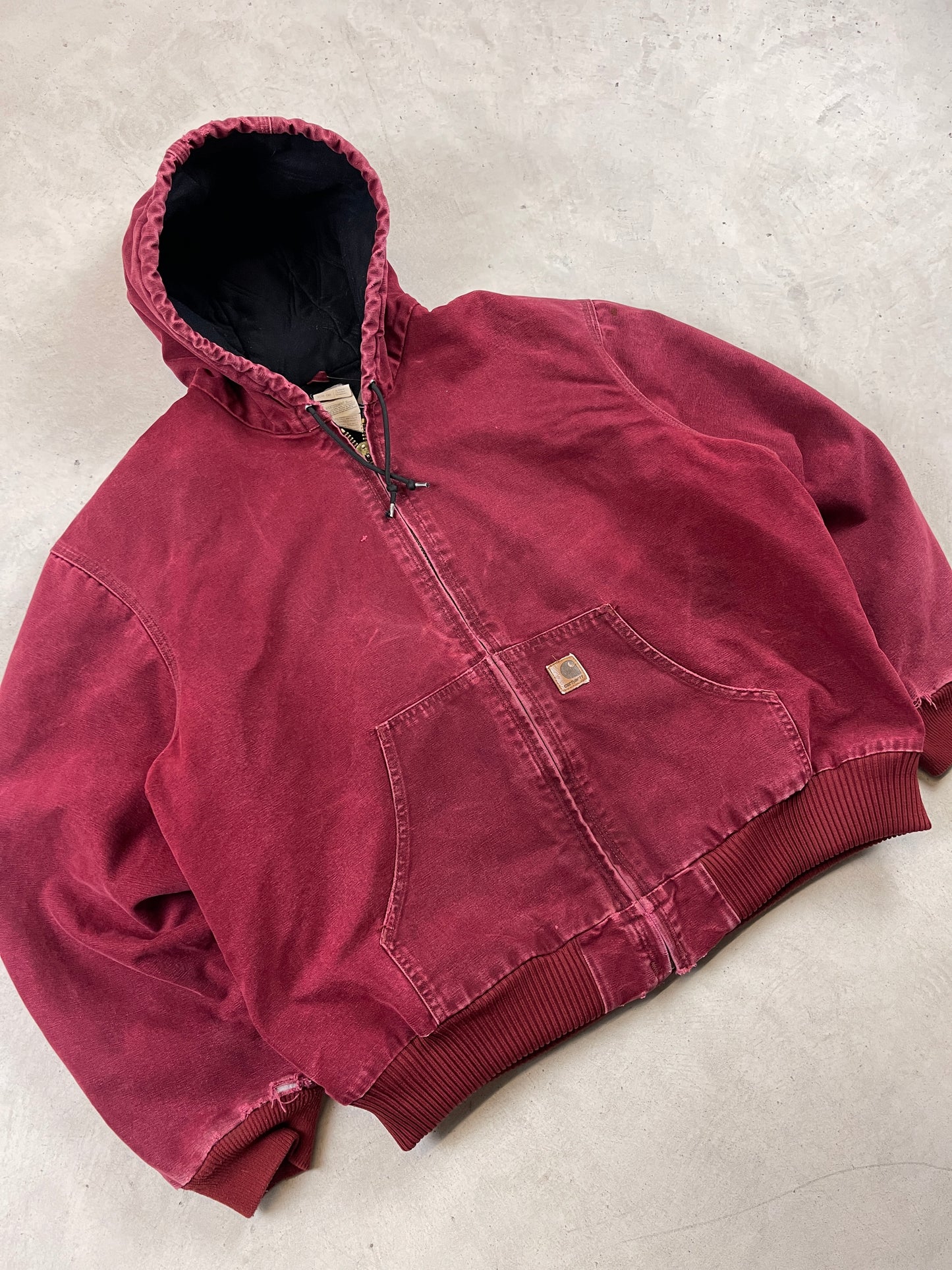 Carhartt 'Wine' Red Hooded Jacket