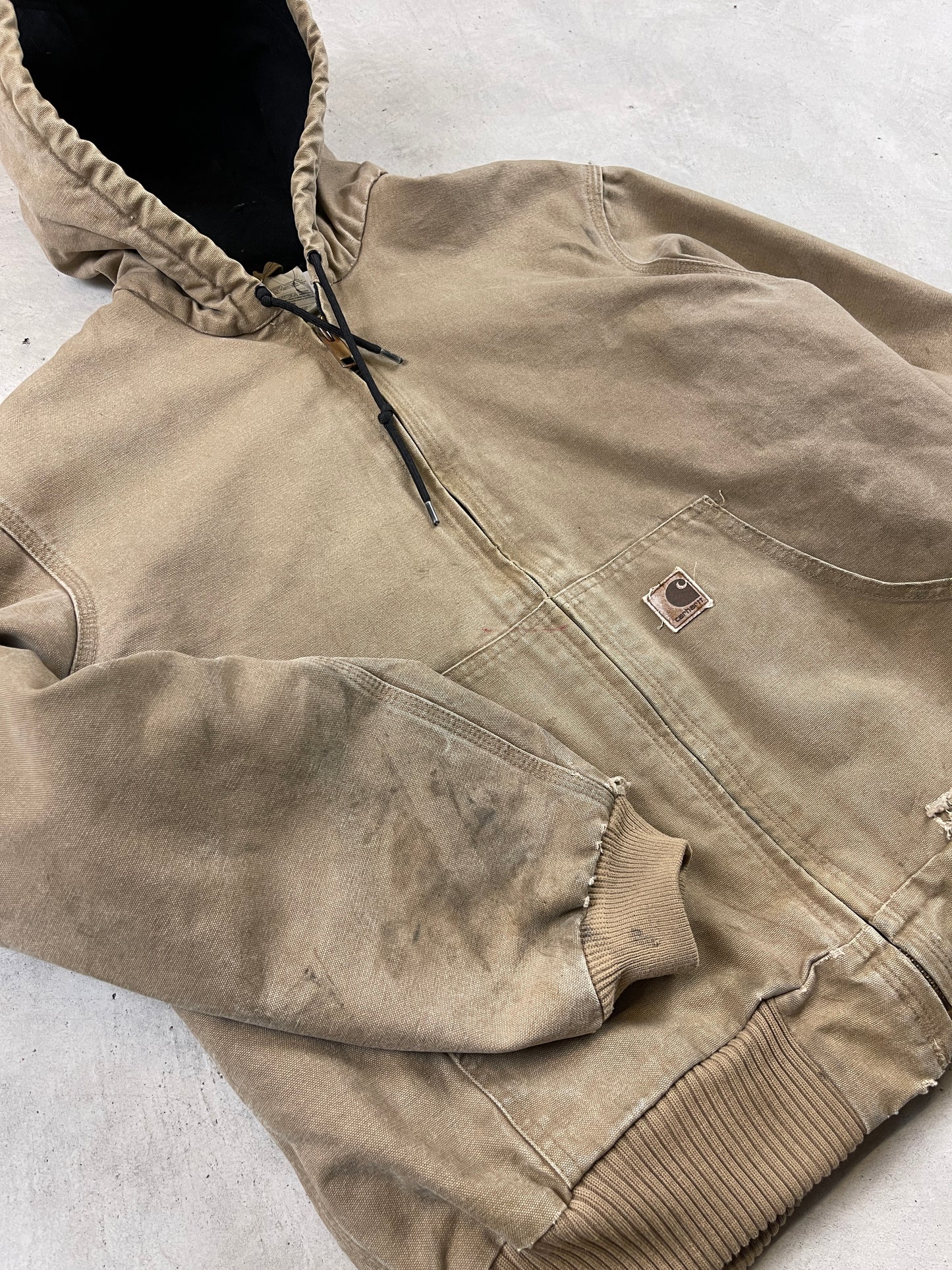 Carhartt Light Tan Hooded Jacket