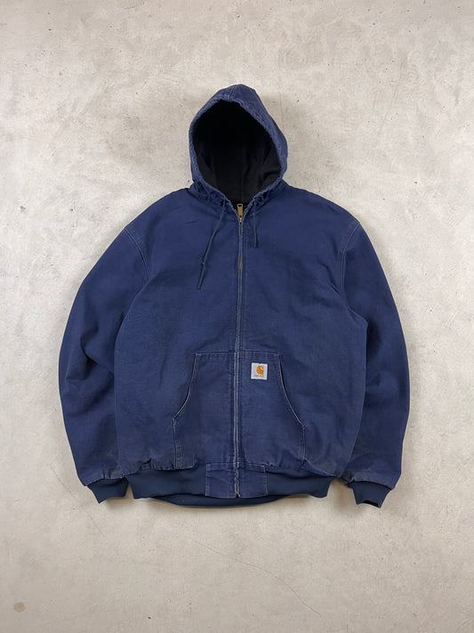 Carhartt Navy Waffle-Lined Hooded Jacket