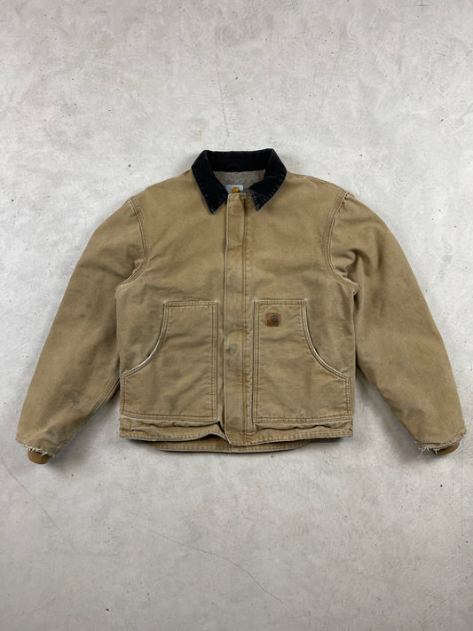 Carhartt Sherpa-Lined Tan Detroit Jacket