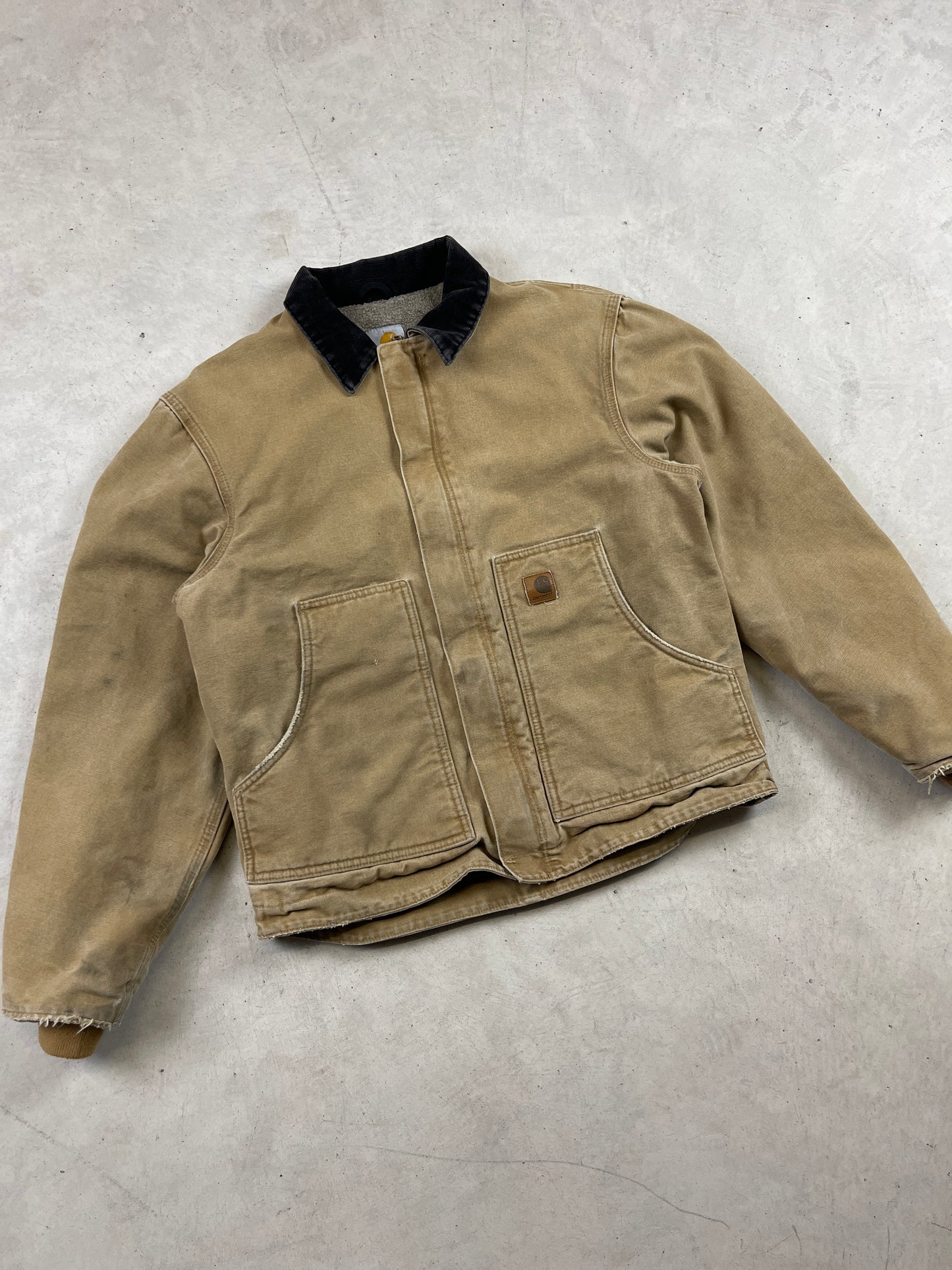 Carhartt Sherpa-Lined Tan Detroit Jacket